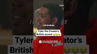 Tyler the Creator’s shares his bad British accent 😂 #tylerthecreator #funny