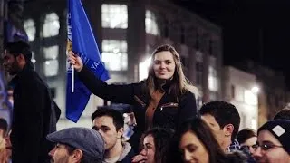 Leicester City Fans Celebrate Victory