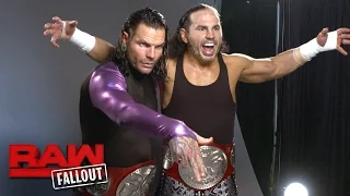 The Hardy Boyz get photographed as the Raw Tag Team Champions: Raw Fallout, April 3, 2017