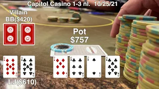 Every Hand That Saw the Flop at Capitol Casino, Poker Vlog 80