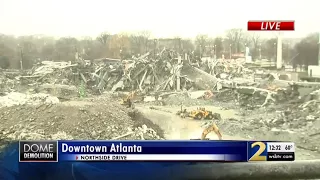 Crews take down the rest of the Georgia Dome