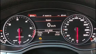 Audi A6 C7 4G - How to find engine code in instruments / dashboard