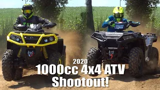 Polaris Sportsman XP 1000 VS Can-Am Outlander 1000R XT-P, 1000cc 4x4 ATV Shootout