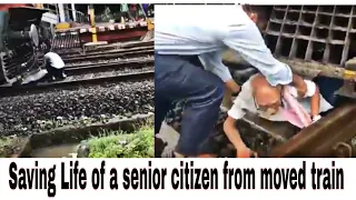 Senior citizen life saved at Kalyan Railway station from Mumbai Varanasi train