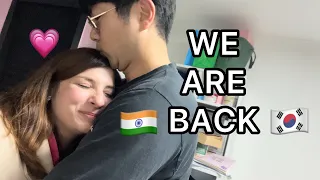 We are now back after 2 months 💗Thank God finally Neha& Jongsoo🇮🇳🇰🇷🙏🏻
