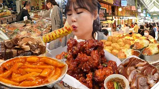 Incheon Market Street food Mukbang, Shopping😋Tteokbokki, Egg bread, fishcake, Twisted bread, etc