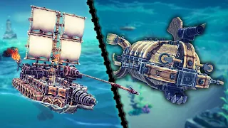 BESIEGE Gets WATER LEVELS, So I Built a Pirate Ship and an Animatronic Fish!
