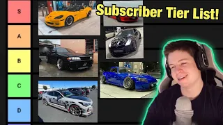 RANKING My Subscribers CARS!!!