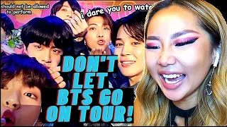 ALWAYS CHAOTIC 🤣 DON'T LET BTS GO ON TOUR! 😳| REACTION/REVIEW