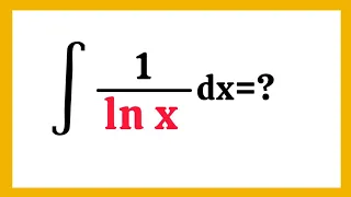 #integral of (1/ln x)dx=? | #integration | ln #function