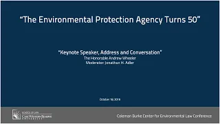 The Environmental Protection Agency Turns 50 - Part 2