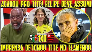 ACABOU PARA TITE NO FLAMENGO - PALESTINO 1X0 FLAMENGO "IMPRENSA ESCULACHOU TITE" FELIPE LUIZ VEM AI