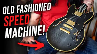 I'm shocked at how FAST THIS GUITAR Plays! (sub $500 semi-hollow body)