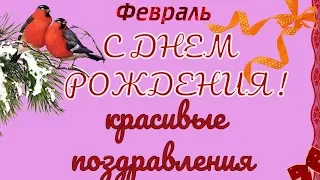 С Днем рождения в ФЕВРАЛЕ очень красивое видео поздравление видео открытка