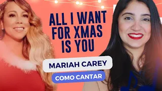 COMO CANTAR "ALL I WANT FOR CHRISTMAS IS YOU" DA MARIAH CAREY EM INGLÊS? | MÚSICA DE NATAL!