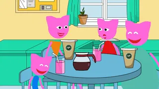 Peppa drinks coffee and gets grounded