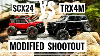 MODIFIED SHOWDOWN - TRX4M vs SCX24 - Fully Upgraded Comparisons, Performance Tests & More!!!