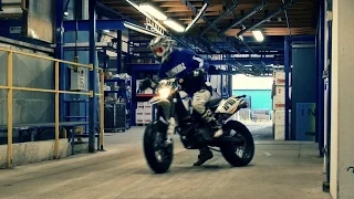 Urban Supermoto Ride Inside A Factory - World Is A Playground Pt. II - Supermofools