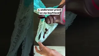 Pranking my boyfriend with “dirty” panties 😂 #prank #girlfriendprank #wifeprank #couplegoals