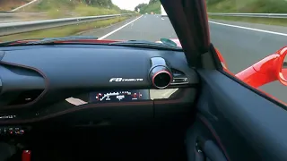 FERRARI F8 TRIBUTO / TOP SPEED 358KM/H / GERMAN AUTOBAHN