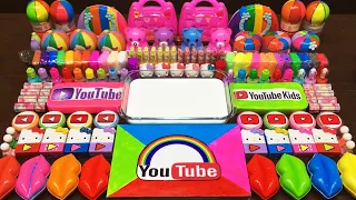 YOUTUBE Slime !RELAXING WITH CLAY BAGS & RAINBOW! Mixing Random Things into Glossy Slime #778
