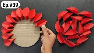 Beautiful Red Colour Wall Hanging | Paper Craft | Home Decor Craft [Ep.#39]