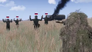 CONVOY OF THE RUSSIAN SPETSNAZ was ambushed by SOF - Sniper Killed whole Troops in Kulinka -ARMA 3