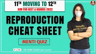 Reproduction Cheat Sheet | Class 12 Biology Lectures | NEET 2022 | Dr. Vani Sood | Vedantu BioTonic