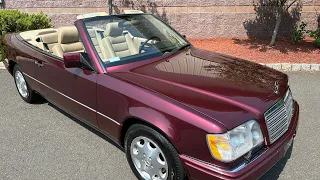 1995 Mercedes-Benz E320 Cabriolet “Ruby” Ruby Red Metallic with 25,500 miles 5/31/23