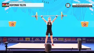Юлия Асаёнок (BLR) - Women 45kg, Group B, IWF World Championships, Pattaya 2019