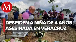 Entre música y globos despiden a Roxana, niña de cuatro años asesinada en Veracruz