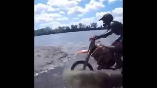 funny dirtbike crash in the mud