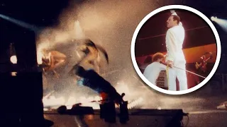 John Deacon Throws his Bass at the Last Concert with Freddie Mercury