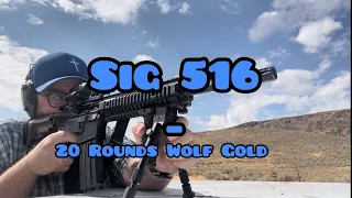 Sig 516 shooting 20 rounds of Wolf Gold