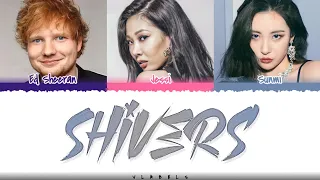 Ed Sheeran (에드 시런) "Shivers (Remix)" Lyrics  ft. Jessi (제시) , Sunmi (선미) (Color_Coded_Han_Rom_Eng)