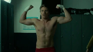 Garrett Hedlund shirtless in Triple Frontier