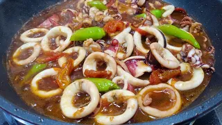 Gawin mo ito sa Pusit! Simpleng Luto lang pero Sobrang Sarap! #squidwithoystersauce