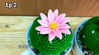 Crochet plant |Crochet Cactus Lophophora, Beginners can knit🌵Ep2. Cactus #crochetflower #beginners