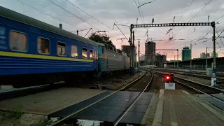 UltraHD 4K Eлектровоз ЧС8-018 з поїздом EN 29 Київ-Ужгород