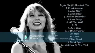 Taylor Swift's -  Greatest Hits  Non stop Playlist