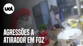 Imagens registram uma série de agressões a bolsonarista após tiros que mataram petista em Foz