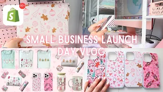 Small Business Launch Day Vlog 🌸| Starting Sublimation For Small Business, Work With Me Vlog