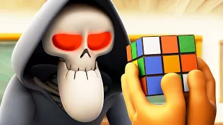 Spookiz | Skeleton Teacher Rubiks Cube Challenge | Cartoon for Children | Funny Animated Cartoon