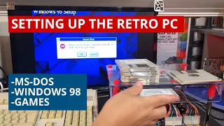 Installing MS-DOS, Windows 98 and running games on the Mini ITX retro computer from 2001