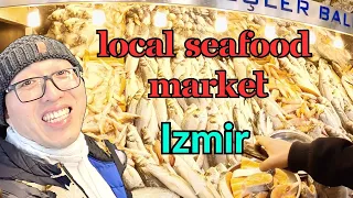 Visit Local Seafood Market - Izmir Travel - Türkiye Travel Vlog 80