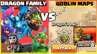 Dragon Family Vs Goblin Maps|Dragon Family Visited Goblin Map| Goblin Map Walkthrough Clash Of Clans
