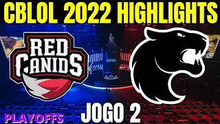 RED x FUR HIGHLIGHTS JOGO 2 CBLOL Playoffs 2022 RED Kalunga x FURIA | CBLOL MELHORES MOMENTOS