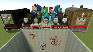 Destroy All New Thomas The Train And Friends & Choo Choo Charles in BIG HOLE - Garry's Mod