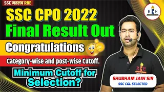 SSC CPO 2022 Final Result discussed in detail| Are you selected?