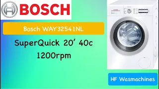 Bosch HomeProfessional WAY32541NL - SuperQuick 20’ at 40c (Full cycle)